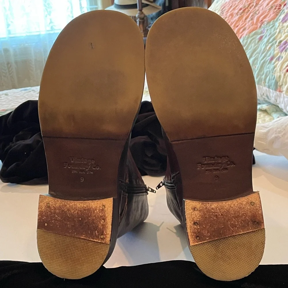 9  Vintage Foundry Co. Cognac Brown Leather Mid-calf Boots  *Philippa* - Picture 8 of 15
